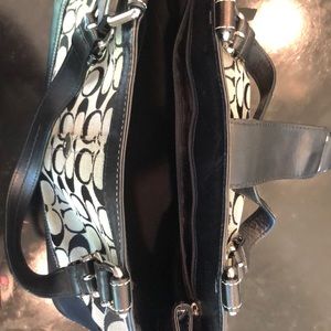 Black Fabric Coach Purse